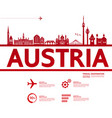 austria travel destination vector image