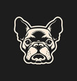 french bulldog head outline cut out silhouette vector image vector image