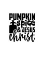 pumpkin spice jesus christ vector image