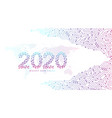 text design christmas and happy new year 2020 vector image