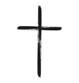 cross silhouette christian symbol vector image