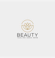 beauty cosmetic line art logo template icon vector image