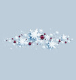 ornamental snowflakes and balls vector image