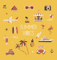 summer vibers square background vector image vector image