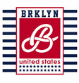 brooklyn united states vector image vector image