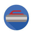 curling stone - blue - flat icon vector image vector image