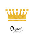 queens or kings crown logo golden corona vector image vector image