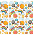 seamless background design with sun and moon vector image vector image