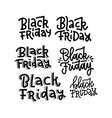 black friday typography lettering text set vector image