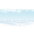 christmas landscape with snow and trees vector image