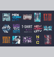 collection of fourteen new york city t vector image