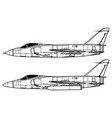 grumman f11f tiger vector image vector image