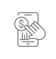 pay per click marketing icon with black outline vector image