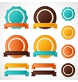 set of labels badges and ribbons vector image vector image