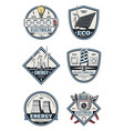 electrical service badge of electricity supply vector image vector image