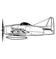 grumman f8f bearcat vector image vector image