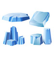 ice rock iceberg or icy frozen snow mountain vector image