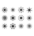 sun star solar circle sunshine weather icon set vector image