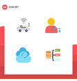 user interface pack 4 basic flat icons atou vector image vector image