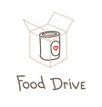 food drive charity movement vector image