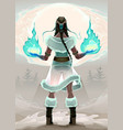 magician princess in wood vector image vector image