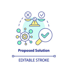 Proposed solution blue gradient concept icon Vector Image