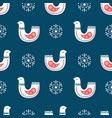 winter folk art seamless pattern in scandinavian vector image vector image