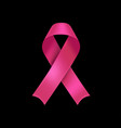 breast cancer awareness symbol pink ribbon vector image