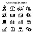 construction icon set vector image
