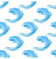 seamless pattern of blue curling waves vector image vector image