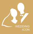 wedding icon gold vector image vector image