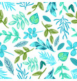drawn plants seamless pattern vector image