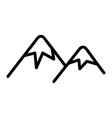 mountain ridge icon isolated contour vector image