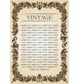 vintage floral frame vector image vector image