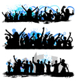 crowd silhouettes vector image vector image