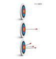 archery target set targets with red vector image