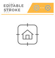 house search line icon vector image vector image
