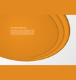 modern simple oval orange and white background vector image vector image