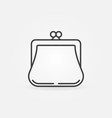 purse outline icon vector image