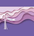spring season card with pink tree vector image