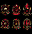 vintage heraldic coat of arms designed in award vector image
