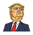 donald trump the president of the united states vector image vector image