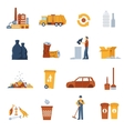 garbage color icons vector image