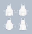 realistic detailed 3d white blank kitchen apron vector image