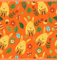 seamless pattern for easter theme with cute vector image vector image