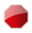 stop traffic road sign blank prohibited red vector image