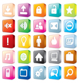 3d colorful interface icons vector image