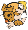 dog and owner vector image vector image