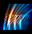 neon glowing techno lines hi-tech futuristic vector image