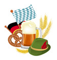 oktoberfest beer festival or poster vector image